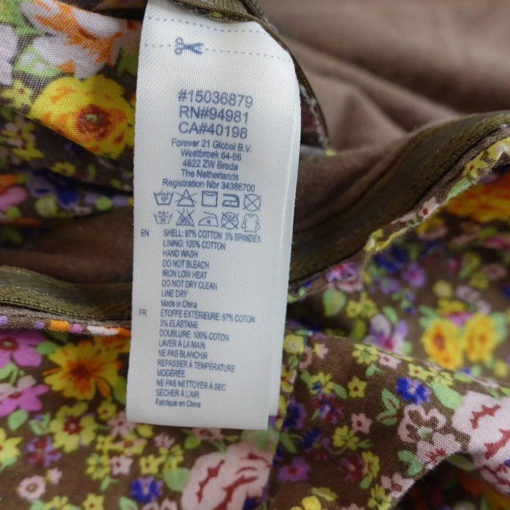 Vintage Y2K Strapless Ditsy Floral Romper M Brown Cottage Indie Sleaze Cotton